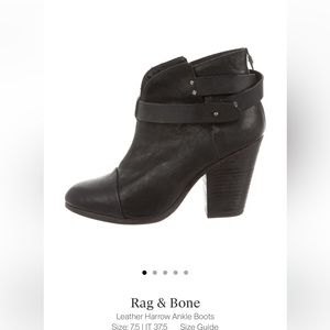 Rag & Bone leather harrow ankle boots size 7